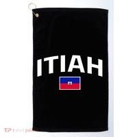 Itiah Haiti Flag Golf Towel thumb 0
