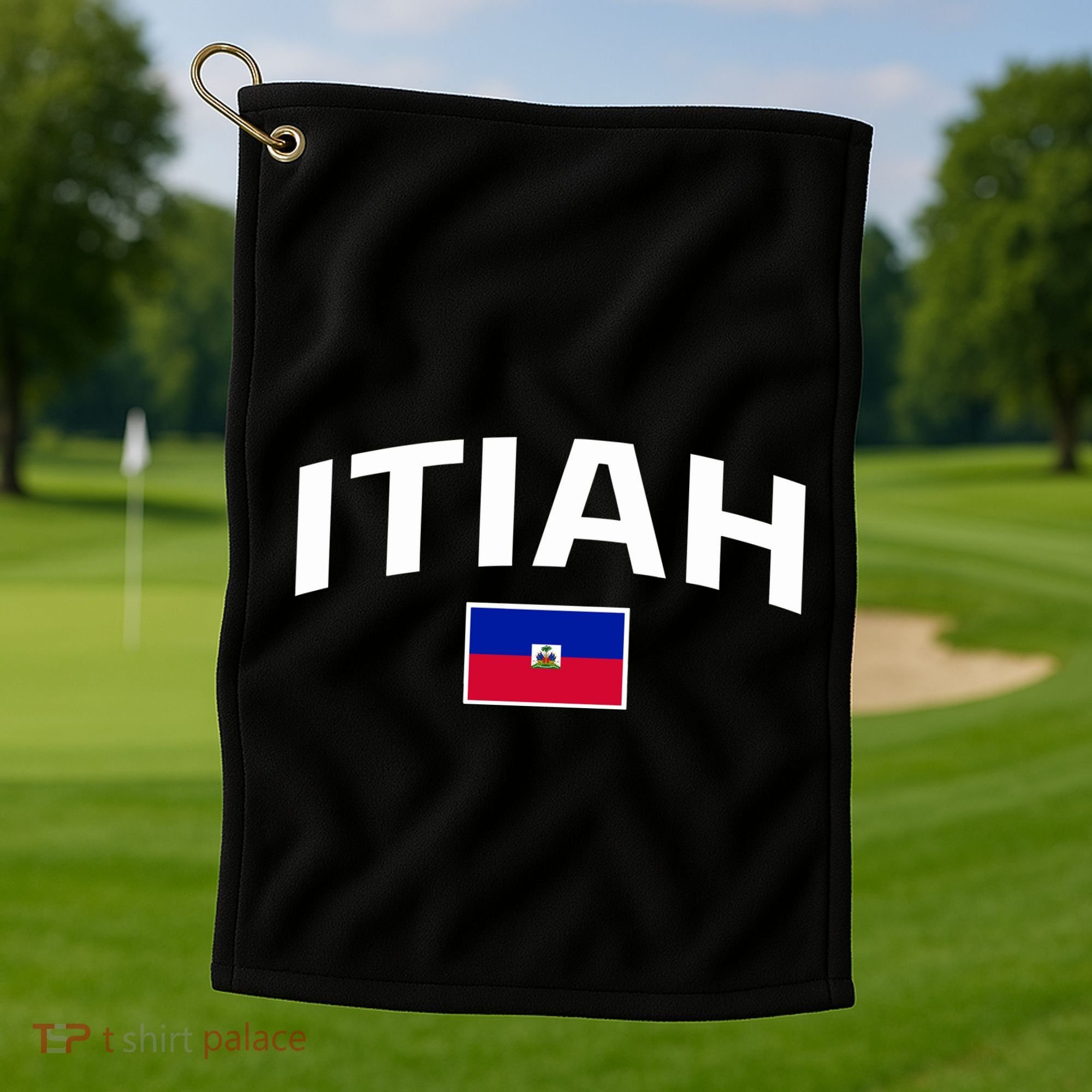 Itiah Haiti Flag Golf Towel