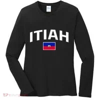 Itiah Haiti Flag Women's Long Sleeve Shirt thumb 0