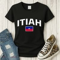 Itiah Haiti Flag Women's T-Shirt thumb 3