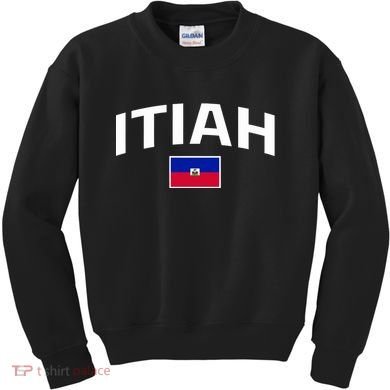Itiah Haiti Flag Kids Sweatshirt