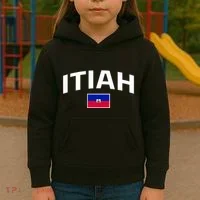 Itiah Haiti Flag Kids Hoodie thumb 3