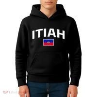 Itiah Haiti Flag Kids Hoodie thumb 4