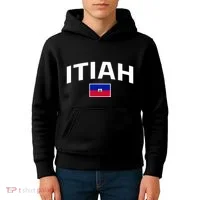 Itiah Haiti Flag Kids Hoodie thumb 4
