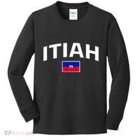 Itiah Haiti Flag Kids Long Sleeve Shirt thumb 0