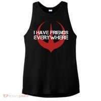 I Have Friends Everywhere Ladies PosiCharge Tri-Blend Wicking Tank thumb 0