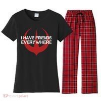I Have Friends Everywhere Women's Flannel Pajama Set thumb 0