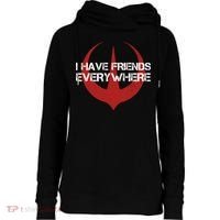 I Have Friends Everywhere Womens Funnel Neck Pullover Hood thumb 0