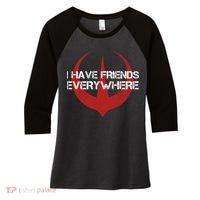 I Have Friends Everywhere Women's Tri-Blend 3/4-Sleeve Raglan Shirt thumb 0