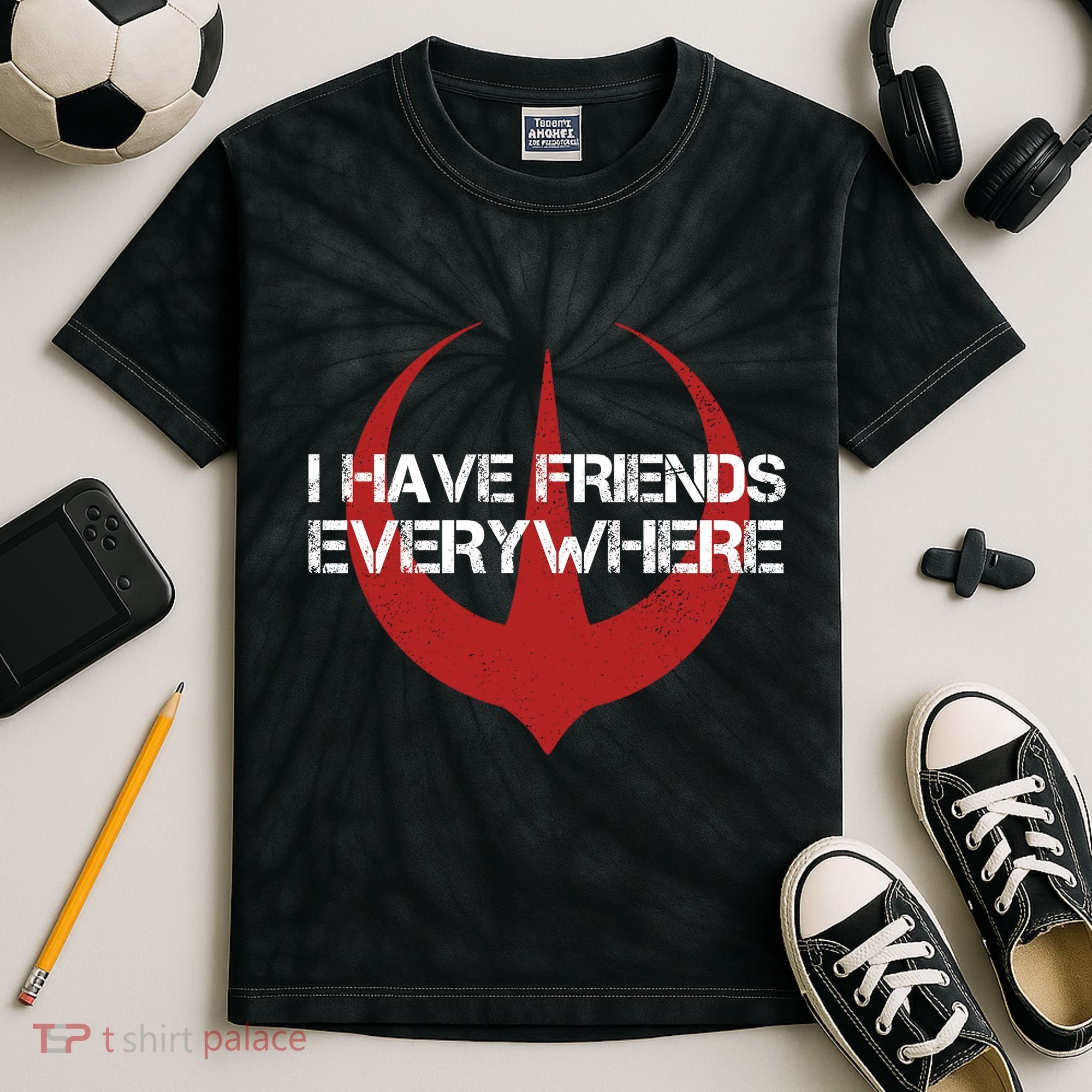 I Have Friends Everywhere Kids Tie-Dye T-Shirt