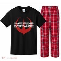 I Have Friends Everywhere Kids Plaid Pajama Set thumb 0