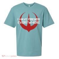 I Have Friends Everywhere Sueded Cloud Jersey T-Shirt thumb 0