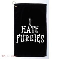 I Hate Furries Furry Fandom Golf Towel thumb 0