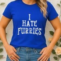 I Hate Furries Furry Fandom Women's T-Shirt thumb 2
