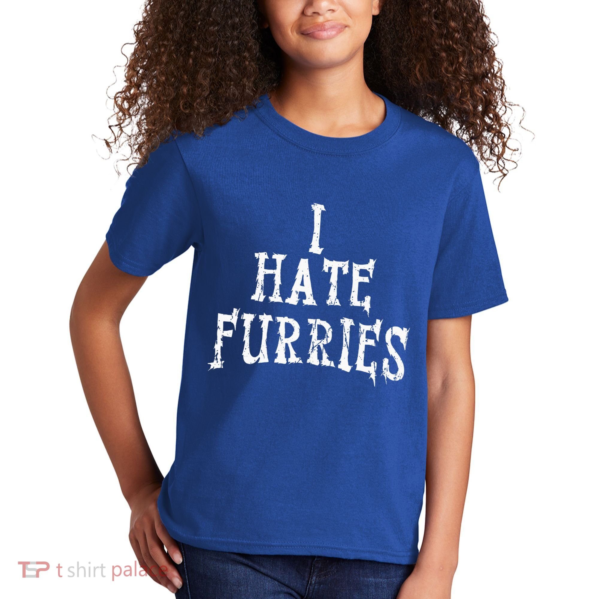 I Hate Furries Furry Fandom Kids T-Shirt