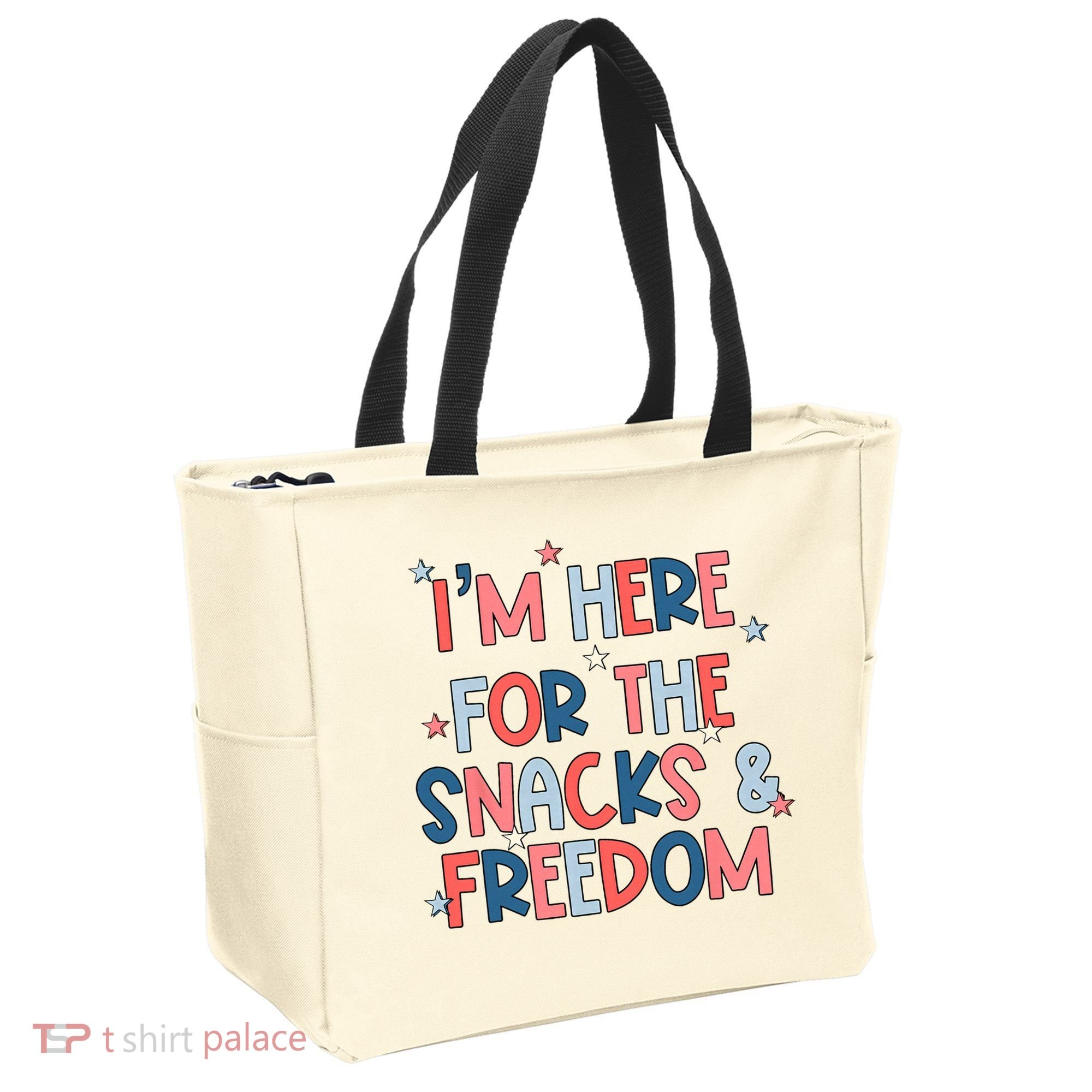 I'm Here For The Snacks And Freedom 4th of July Tote Bag