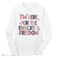 I'm Here For The Snacks And Freedom 4th of July Long Sleeve Shirt thumb 0
