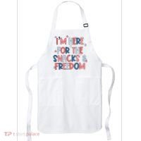 I'm Here For The Snacks And Freedom 4th of July Apron thumb 0