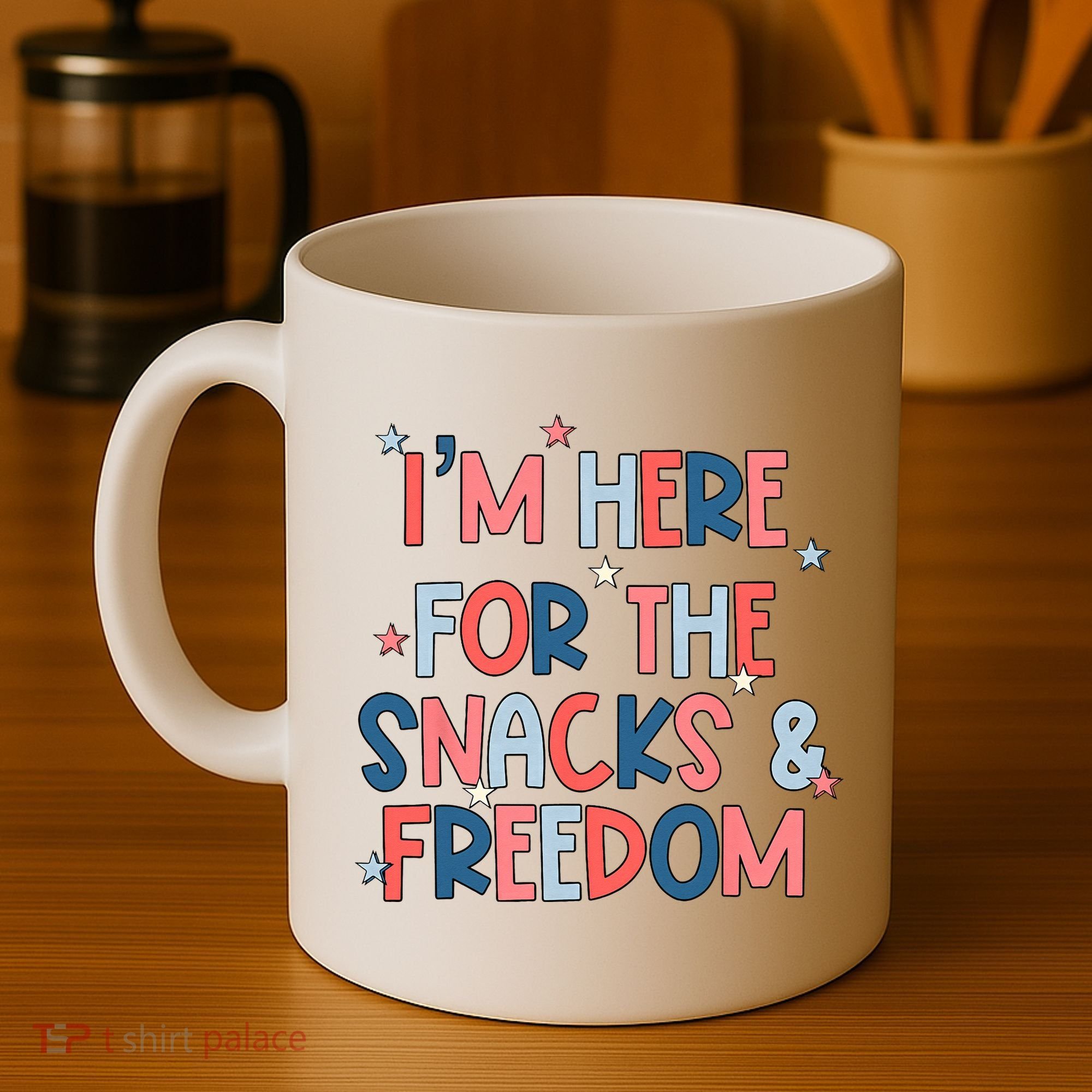 I'm Here For The Snacks And Freedom 4th of July Coffee Mug