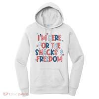 I'm Here For The Snacks And Freedom 4th of July Women's Hoodie thumb 0