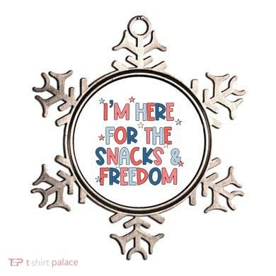 I'm Here For The Snacks And Freedom 4th of July Ornament