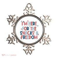 I'm Here For The Snacks And Freedom 4th of July Ornament thumb 0
