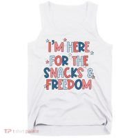I'm Here For The Snacks And Freedom 4th of July Tank Top thumb 0