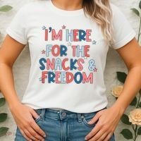 I'm Here For The Snacks And Freedom 4th of July Women's T-Shirt thumb 2