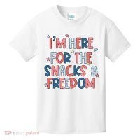 I'm Here For The Snacks And Freedom 4th of July Kids T-Shirt thumb 0