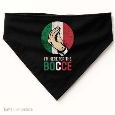 IM Here For The Bocce USA-Made Doggie Bandana