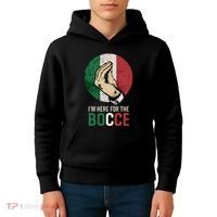 IM Here For The Bocce Kids Hoodie thumb 4