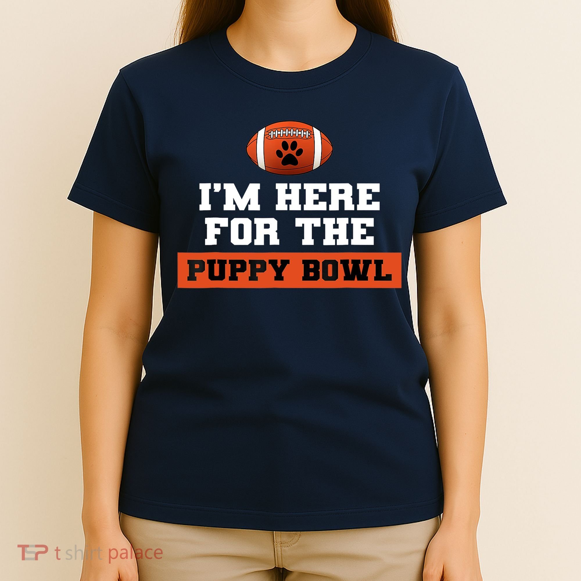 I'm Here For The Puppy Bowl Funny Dog T-Shirt