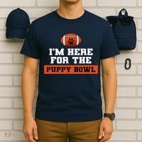 I'm Here For The Puppy Bowl Funny Dog T-Shirt thumb 6