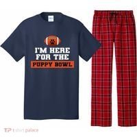 I'm Here For The Puppy Bowl Funny Dog Pajama Set thumb 0