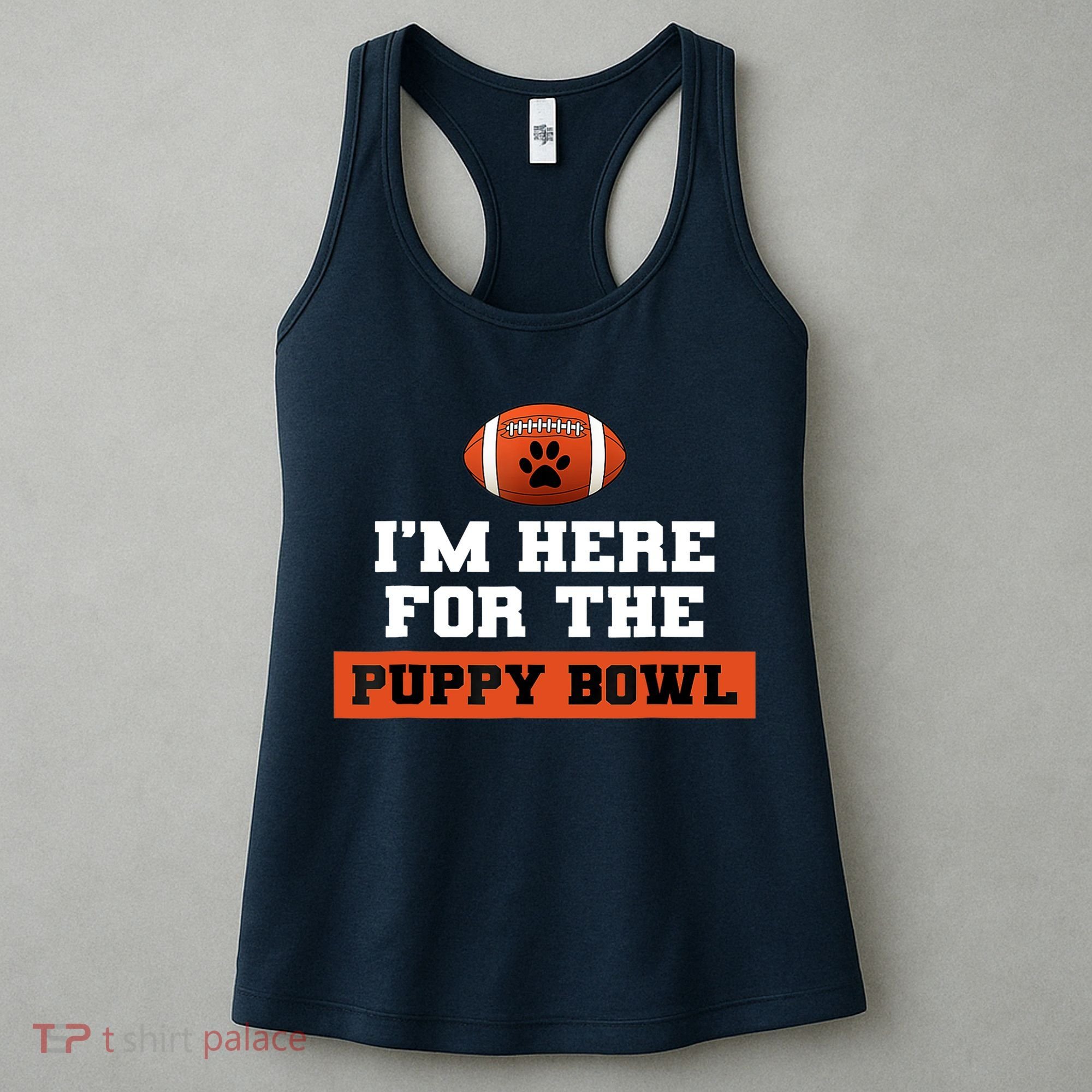I'm Here For The Puppy Bowl Funny Dog Women's Tank Top