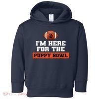 I'm Here For The Puppy Bowl Funny Dog Toddler Hoodie thumb 0
