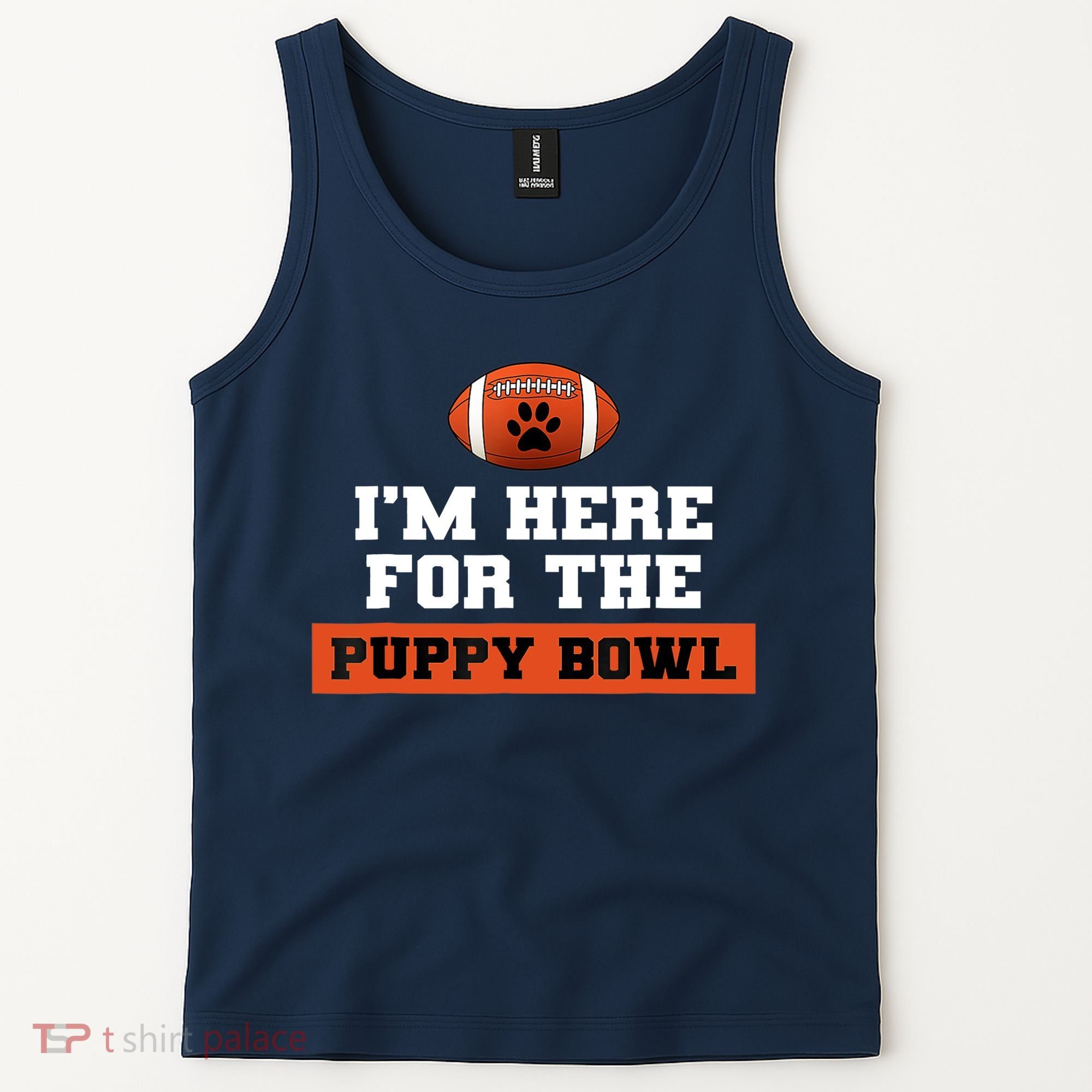 I'm Here For The Puppy Bowl Funny Dog Tank Top