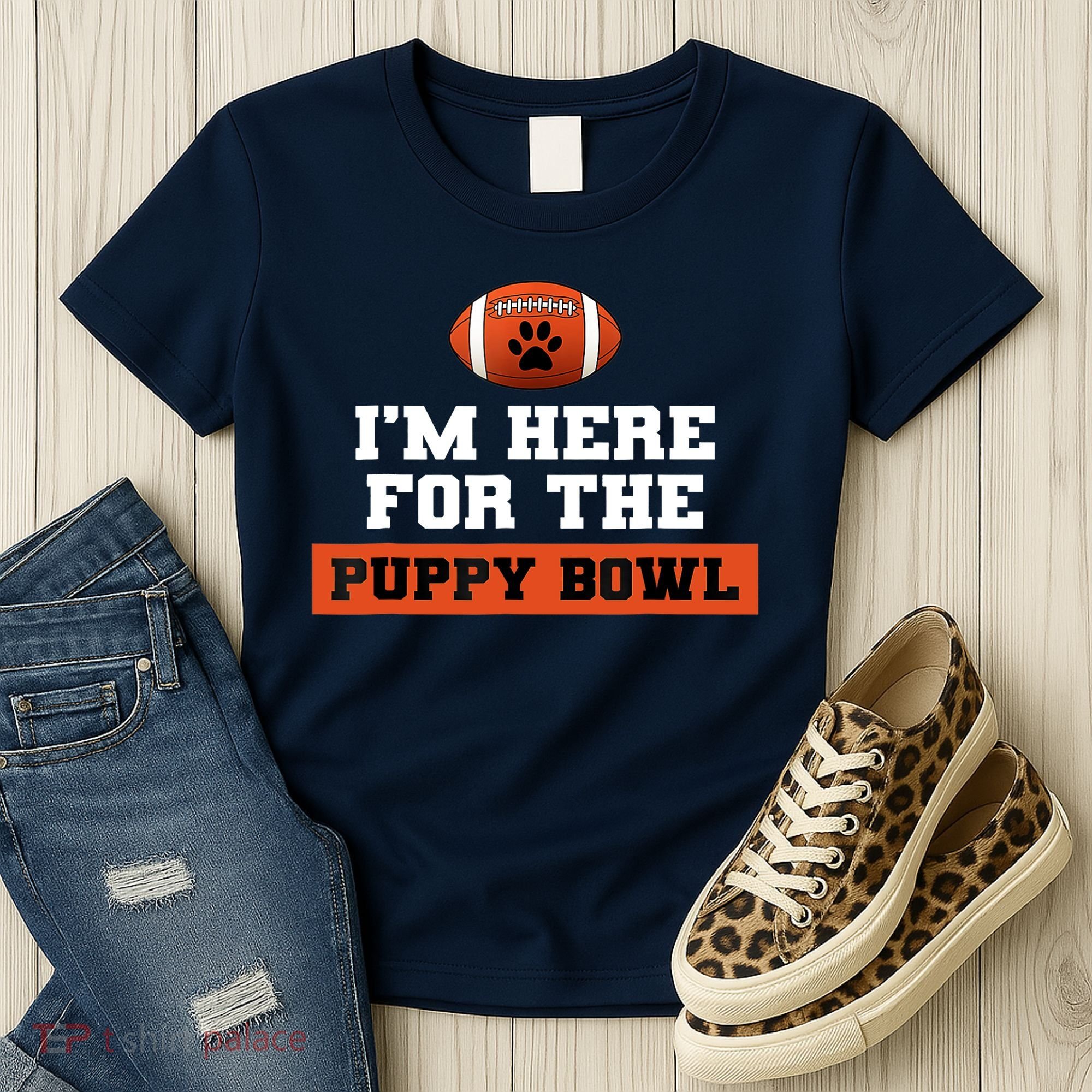 I'm Here For The Puppy Bowl Funny Dog Women's T-Shirt