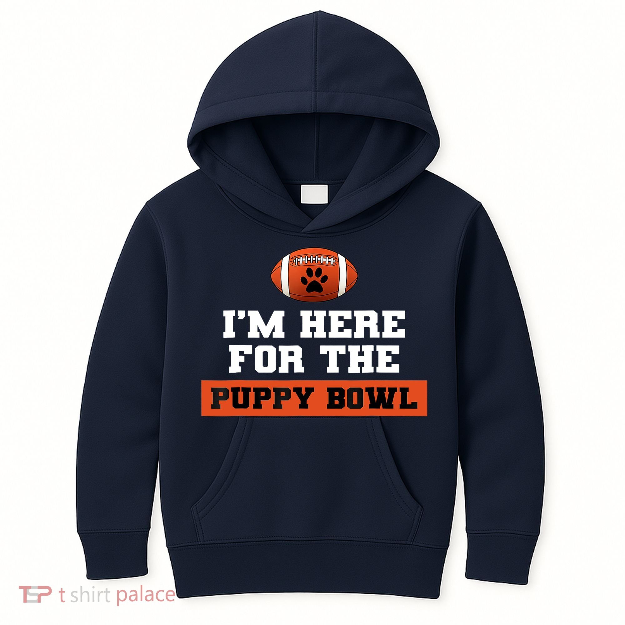 I'm Here For The Puppy Bowl Funny Dog Kids Hoodie