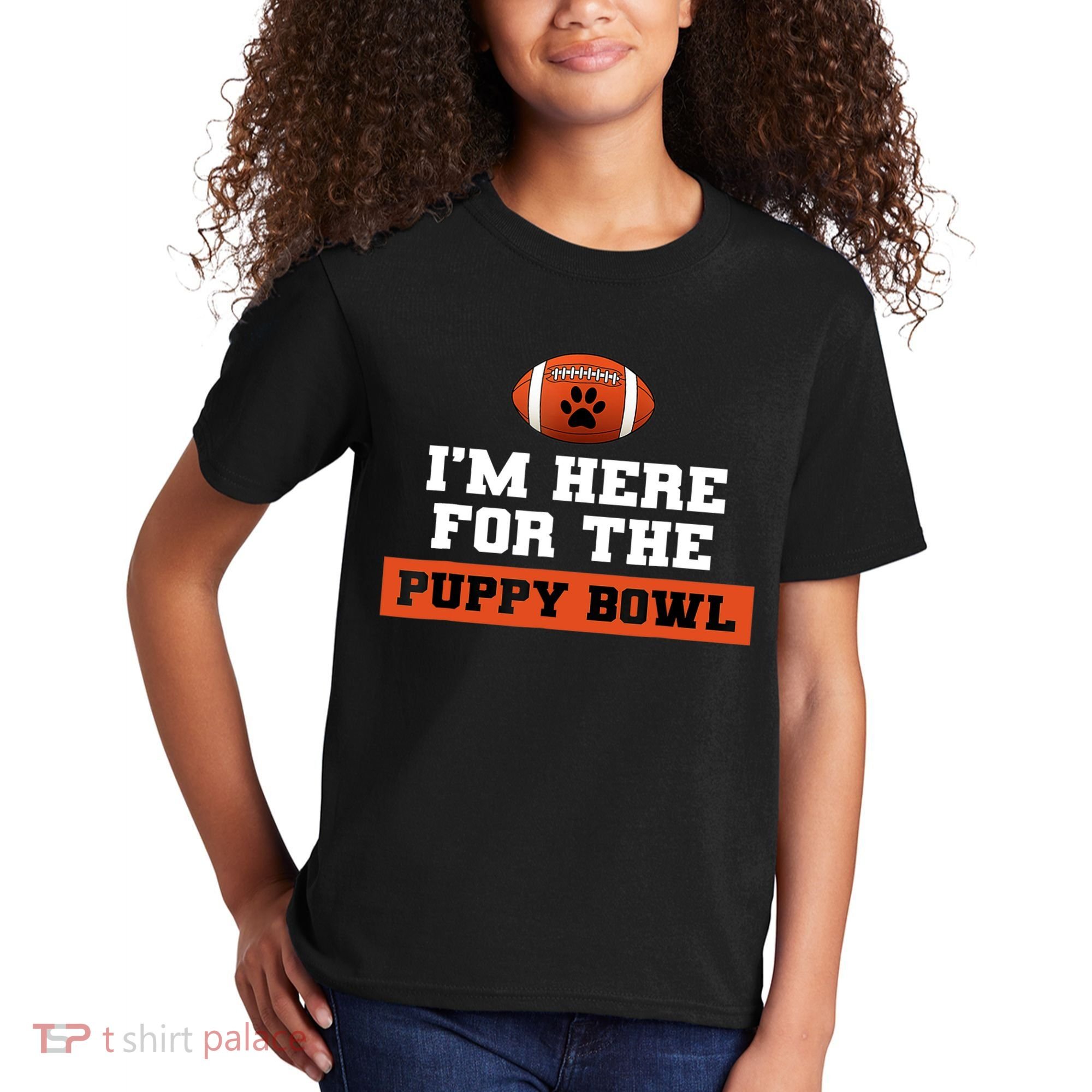 I'm Here For The Puppy Bowl Funny Dog Kids T-Shirt