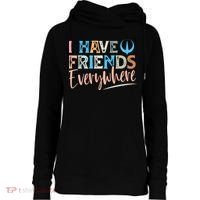 I Have Friends Everywhere Womens Funnel Neck Pullover Hood thumb 0