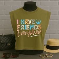 I Have Friends Everywhere Garment-Dyed Women's Muscle Tee thumb 3