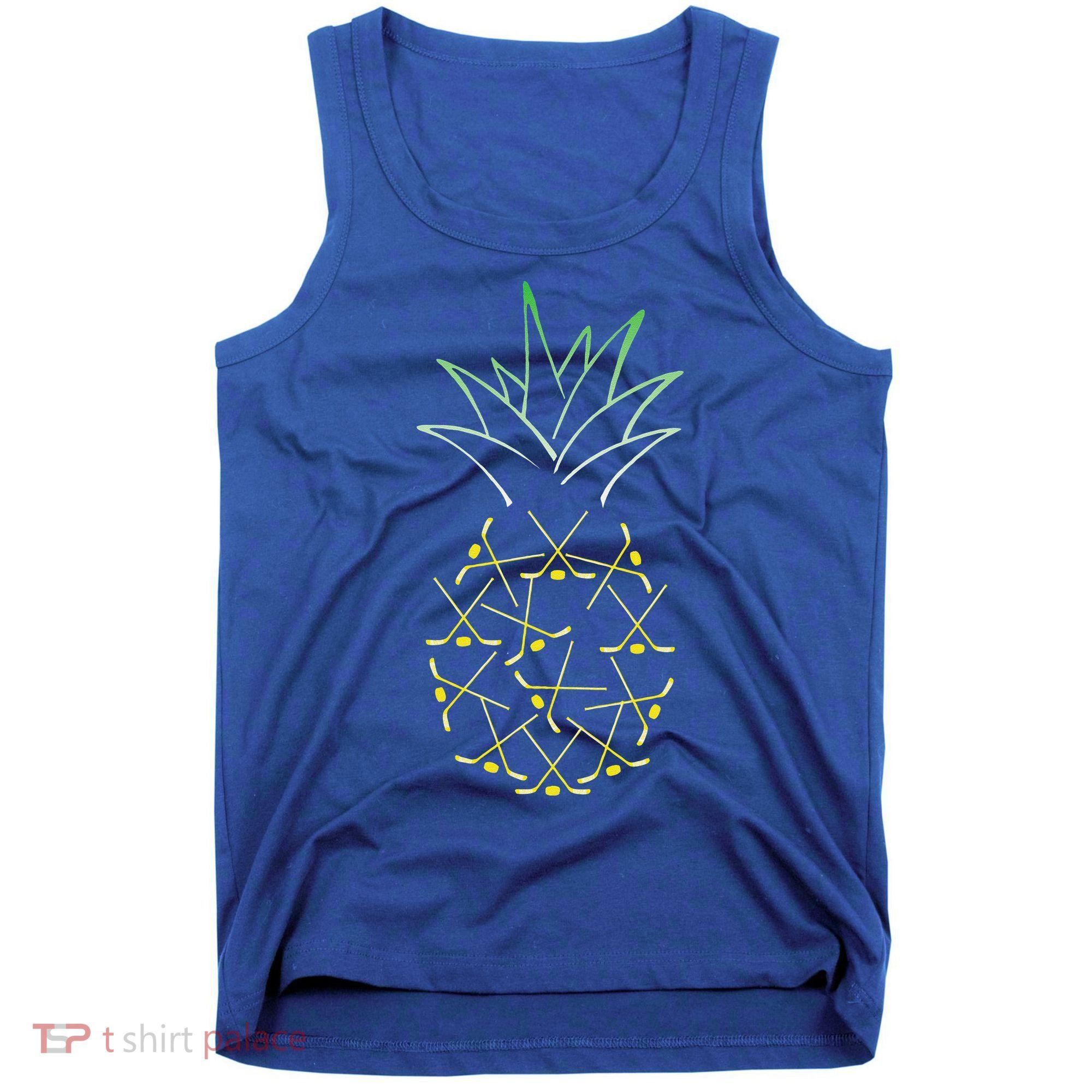 Ice Hockey Funny Pineapple Hawaii For Hockey Player Tank Top