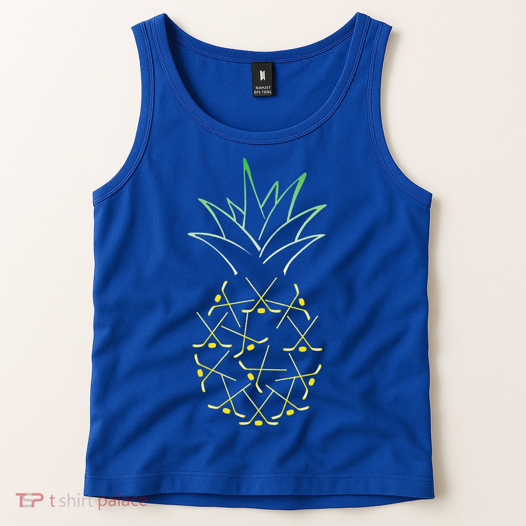 Ice Hockey Funny Pineapple Hawaii For Hockey Player Tank Top