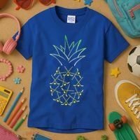 Ice Hockey Funny Pineapple Hawaii For Hockey Player Kids T-Shirt thumb 3