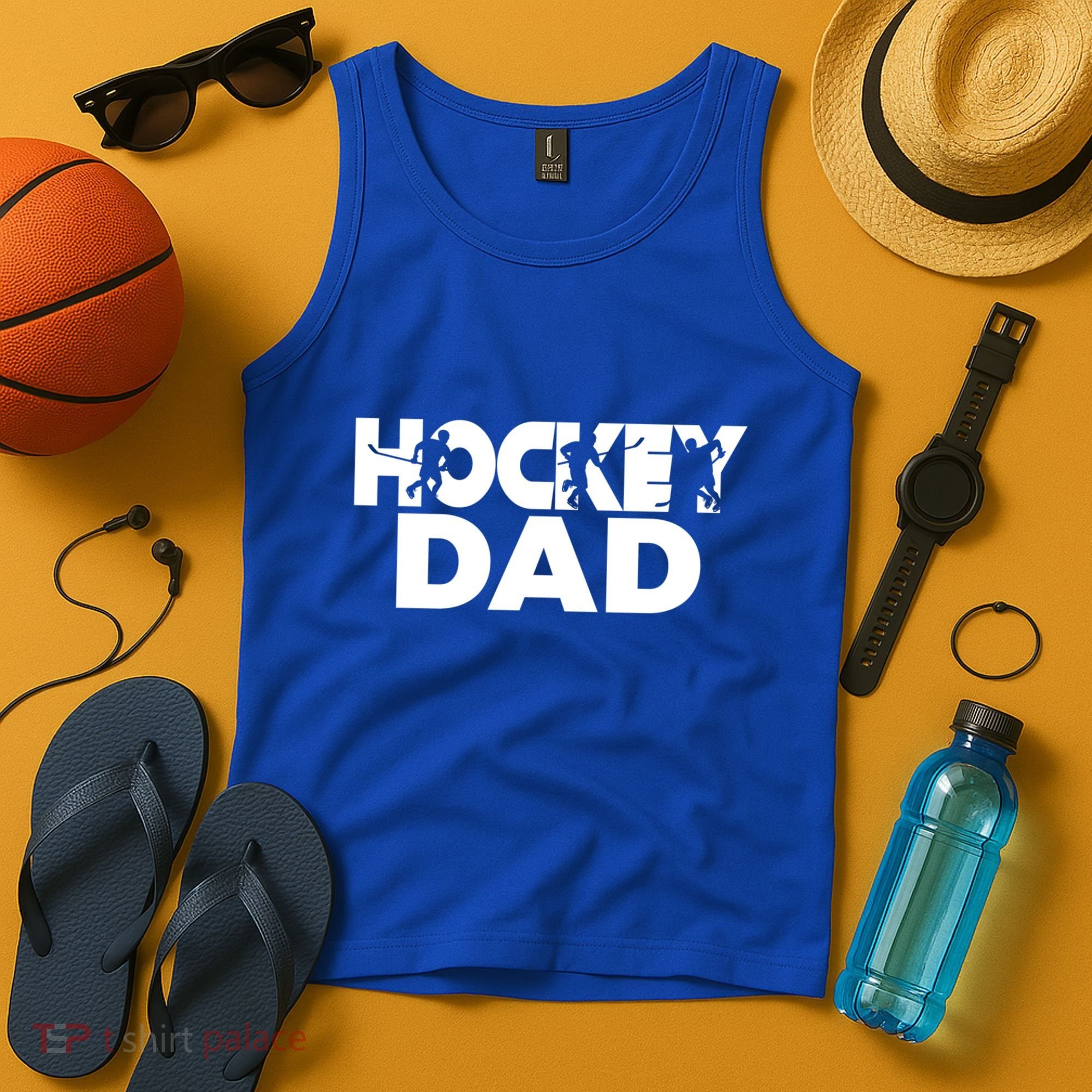 Ice Hockey Father Player Coach Hockey Dad Gift Tank Top