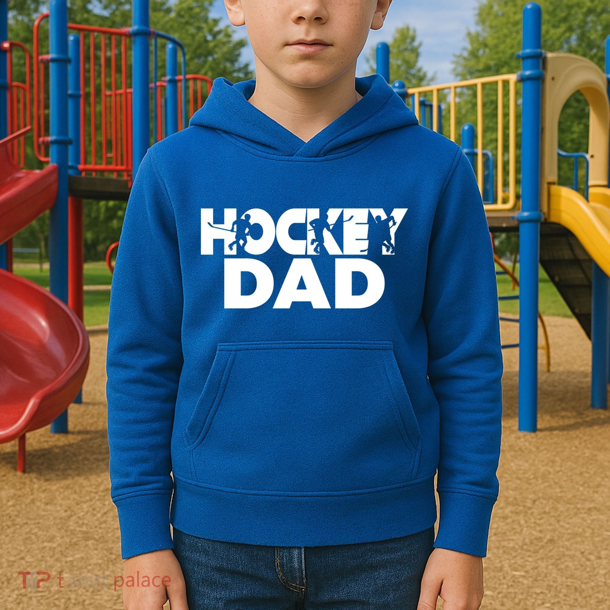 Ice Hockey Father Player Coach Hockey Dad Gift Kids Hoodie