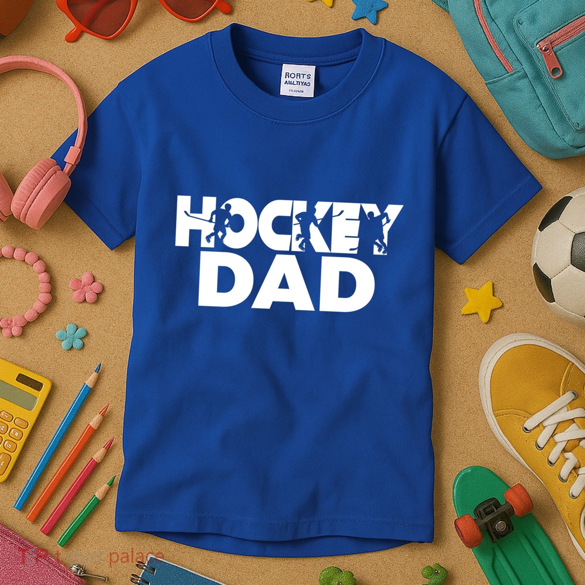 Ice Hockey Father Player Coach Hockey Dad Gift Kids T-Shirt
