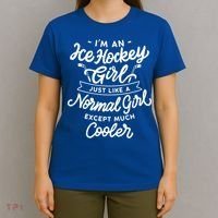 Ice Hockey Girls Are Cooler Funny And Sassy Sports Gift T-Shirt thumb 4
