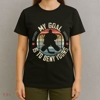 Ice Hockey Goalie My Goal Is To Deny Yours Ice Hockey T-Shirt thumb 4